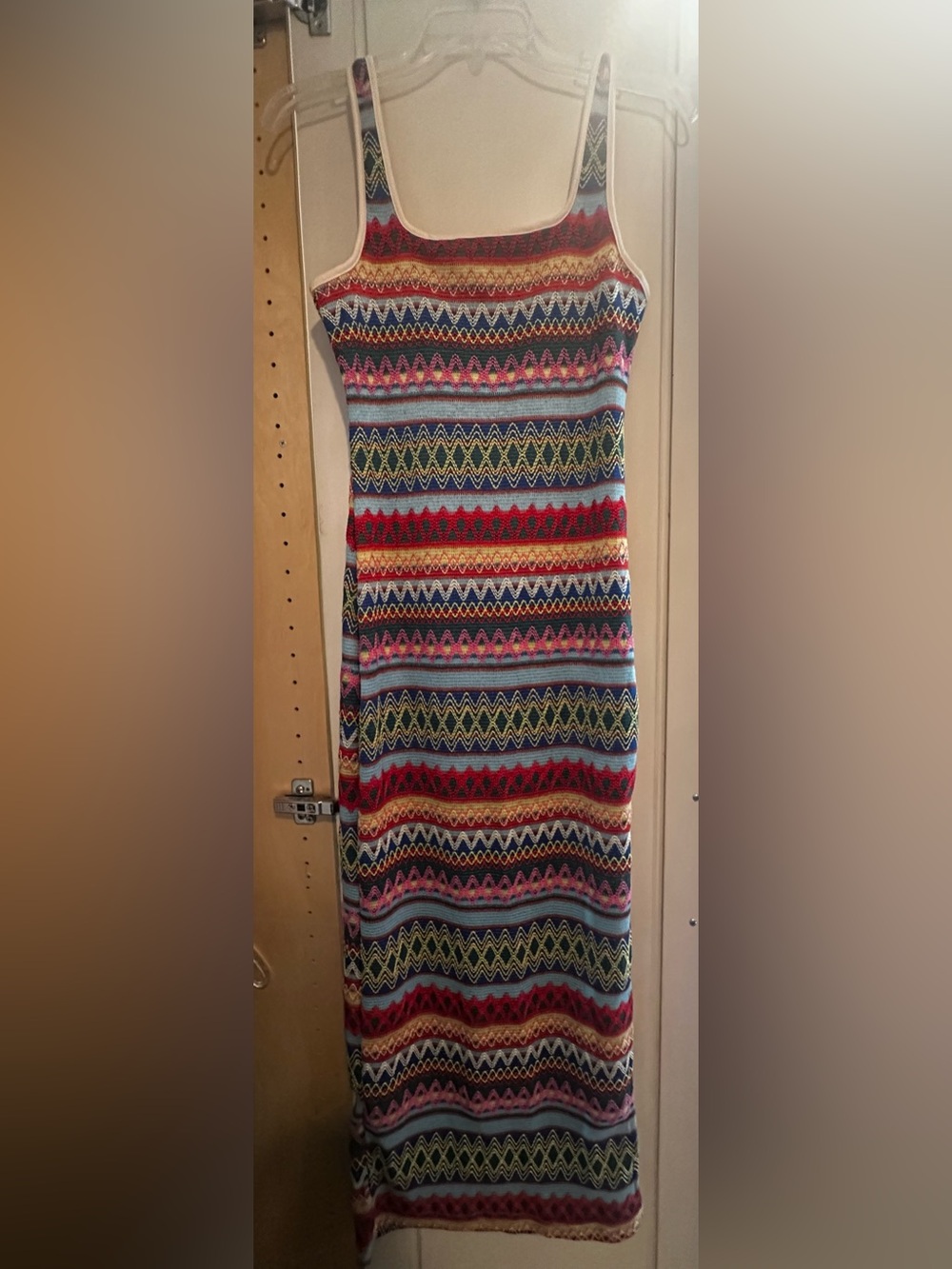 SHEIN Multicolor Patterned Knit Maxi Dress